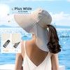 Sun Hat Women with Flap Ponytail Hole, Fishing Hat Rollable