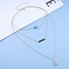 Cimenexe Bohemian Layered Turquoise Choker Necklace Wishbone Necklace Turquoise Bead