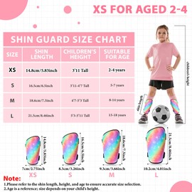 Liliful Soccer Shin Guards for Kids Soccer Shin Pads with Adjustable Straps Protection Gear Shin Pads for 2-14 Girls Boys Kids 1 Pack(Fine Flash)