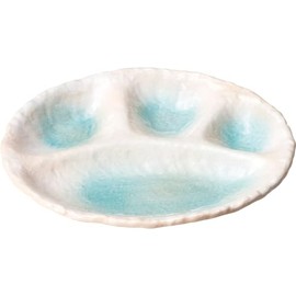 Banko Ware Japanese Tableware, Divider Plate, Blue Dynasty 18799