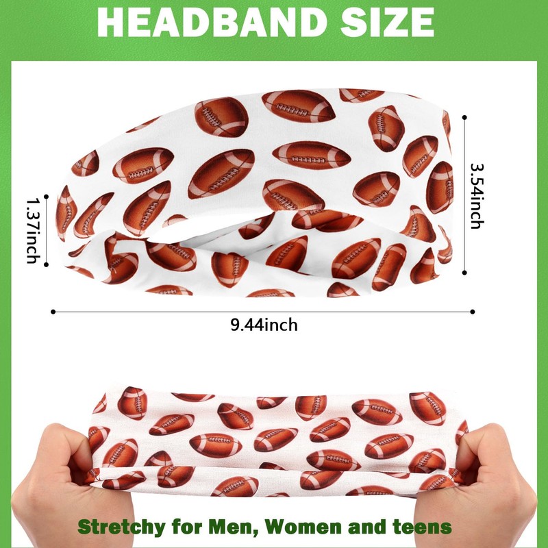 Didder White Football Gameday Headbands for Women Cheer Mom Essentials