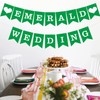 Elicola 55th Anniversary Decorations Emerald Wedding Banner Hanging Swirls Happy