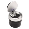 Portable Car Ashtray Mini Silver Edge Fire Prevention Smokeless Auto