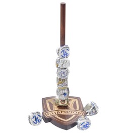 Extguds Extguds Baseball Ring Holder,Wooden Championship Ring Display Holder,Softball ring holder,Sports Ring holder,Engraved with delicate patterns and words., walnut