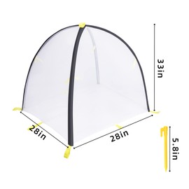 PURPLE STAR 1N 28 x28 x 33 Inch Insect Barrier Plant Tent Cover-Pest Guard Cover-Bird Barrier Netting Mesh with Stakes for Protect Plants Fruits Flower from Insect Bird Eating (1, M)