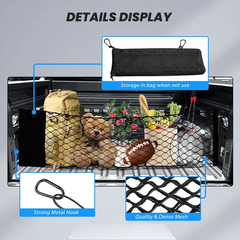 Truck Bed Cargo Net for Ford Maverick 2022-2024 2025 2026