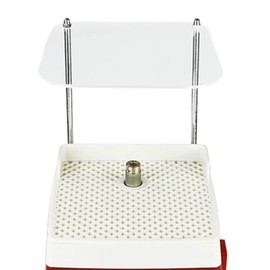 Portable Glass Grinder, 110V 65W Mini Ceramic Edge Grinder with 5/8" and 1" Grinding Bits with Acrylic Stopper for Processing Glass Ceramics, Red