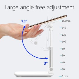 Soporte para Celular, Soporte para Teléfono Ajustable en Altura, Totalmente Plegable y Multiángulo para Escritorio, Soporte de Metal para Teléfono Móvil de Aluminio con Base Antideslizante, Se Adapta a Todos Los Teléfonos Inteligentes, Tabletas, iPads (P