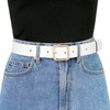 Allegra K Women's Wide Belt Wide Waist Belt Adjustable Pin