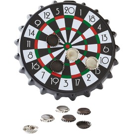 Framan Magnetic Dartboard with Bottle Caps instead of Darts