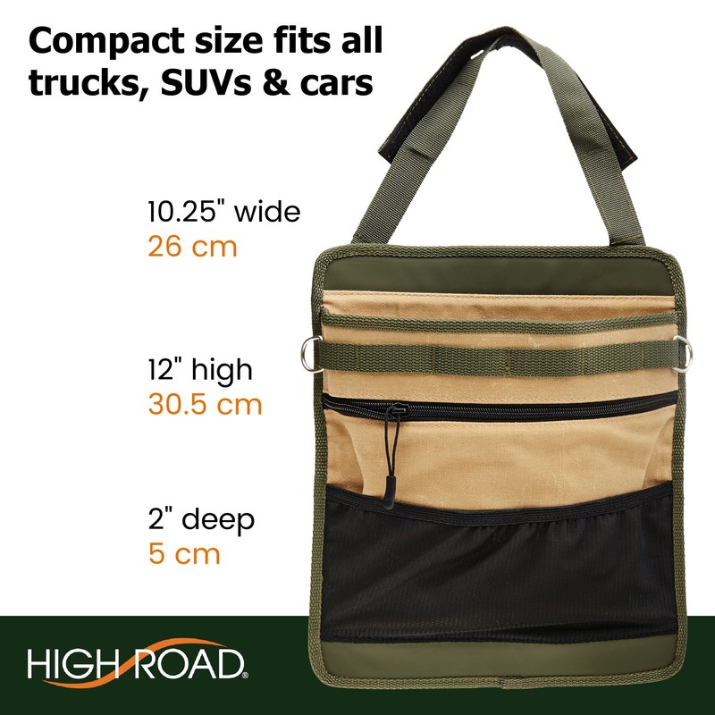 High Road Cairn Front Seat Car Trash Bag with Storage