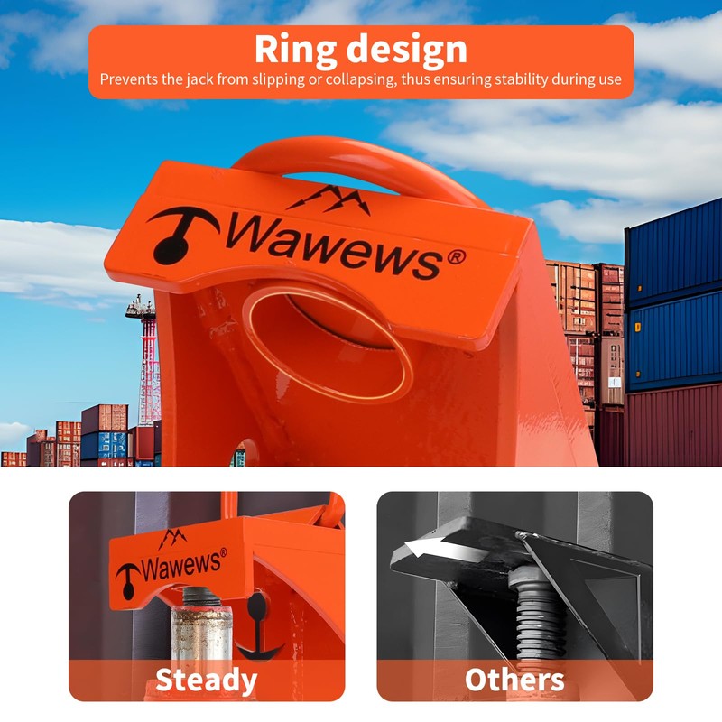 Shipping Container Jack Lug - 75000 LBS Capacity Leveling Attachment,