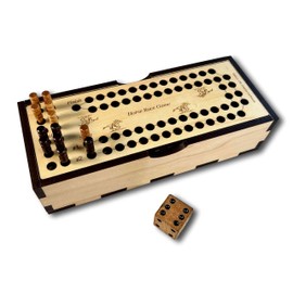 Horse Race Game - Premium Edition - Fun wooden game for 2 players!