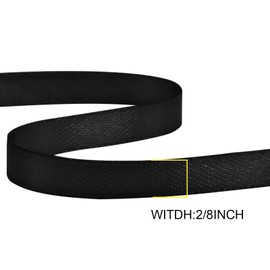 GTYBOVA 1/4 Inch x 50 Yards Double Face Black Satin Ribbon 100% Polyester Multiple Colors Available Ideal for Gift Wrapping Crafts Wedding Decor