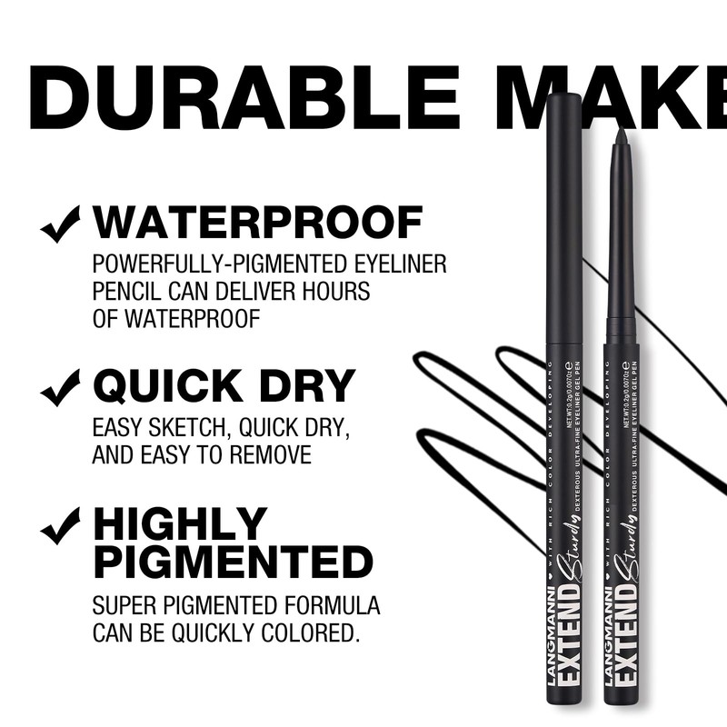 LANGMANNI 2Pcs Metal Colorful Eyeliner Pencil Set - Matte &