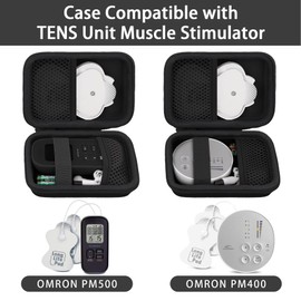 co2CREA Case for PM500 Max Power Relief TENS Unit Muscle Stimulator, Hard Travel Case Compatible with Muscle Stimulator and Replacement Pads (CASE ONLY)
