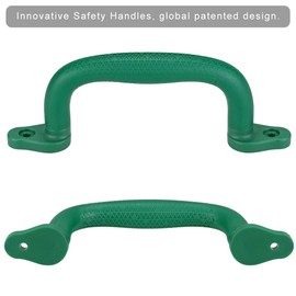 SELEWARE Playground Safety Handles ,Non-Slip Plastic Kids Playground Grab Handles, Hand Grip Bar for Playhouse,Treehouse, Climbing Frame, Jungle Gym,Swing Set Accessories Playset Handles,, 2 Pack