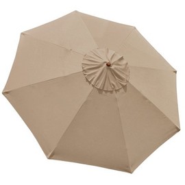 Tan 9ft Outdoor Patio Umbrella Replacement Top Canopy