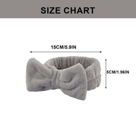 4Pcs Skincare Headbands - ShiningUU Spa Headband for Washing Face | Absorbent Makeup Headband with Bow Tie, Elastic Microfiber Make up Hair Band Gifts for Teen Girls (White/Grey/Rose Pink/Light Pink)