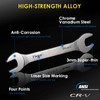 YIYEIE 18pcs Super-Thin Open End Wrench Set, Metric & SAE,
