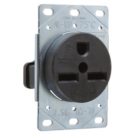 Legrand Pass & Seymour 3801CC6 30 Amp 250V 2 Pole 3 Wire Power Outlet Flush Receptacle, NEMA 6 350R, Black (1 Count)