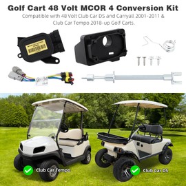 Roykaw - Potenciómetro de 48 V para carrito de golf MCOR 4, kit de conversión MCOR 4, compatible con Club Car DS/Carryall 2001-2011 y Tempo 2018-up, convertir MCOR 1 a MCOR 4, OEM # 102101101