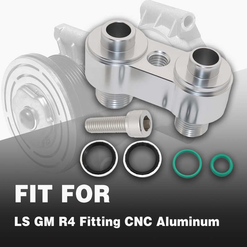 AC Compressor Adapter Fit for LS GM R4 Fitting CNC