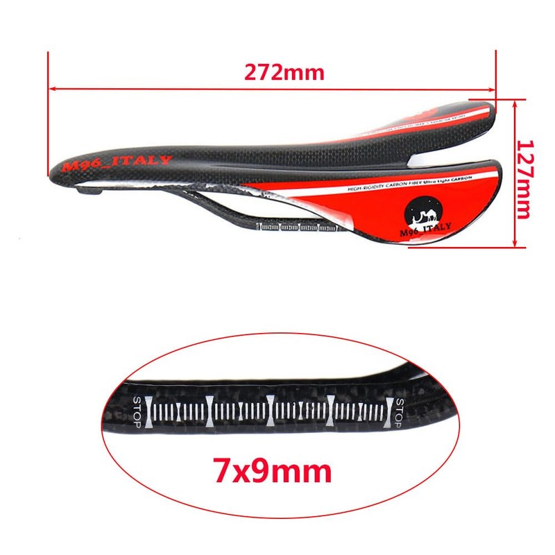 Carbon Fiber Road Mountain Bike Saddle Super Light 95g +/-