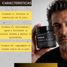 100gr Crema vitaminas para Hombres; Antioxidante, Antiedad,Reparador.