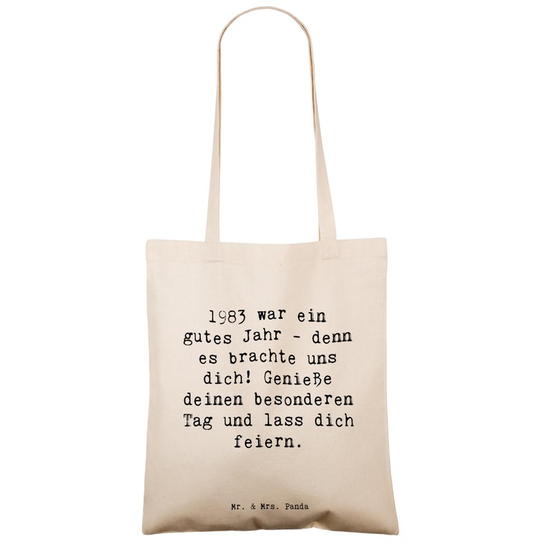 Mr. & Mrs. Panda Tragetasche Spruch 1983 Geburtstag - Geschenk,