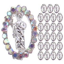 Baluue 24pcs Jesus Nail Charms Rhinestones for Women Cute Nail Decorations for Manicure Art Unique Design Gems Accessories for Art Collection