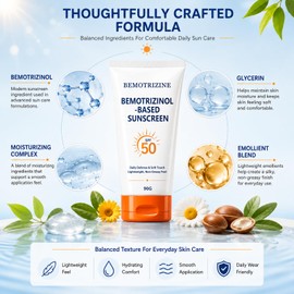 Bemotrizinol-Based Sunscreen, Face & Body Sun Care Lotion, Lightweight Invisible Finish, Water & Sweat Resistant, Fast-Absorbing Daily Skin Care Formula, 90g