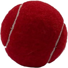 Amber Sporting Goods Tennis-Ball Size Cricket Ball Durable Felt-Covered Red Ball - 6
