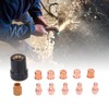 12Pcs Plasma Electrode Cutter Tips Kit, Brass Plasma Cutting Consumable