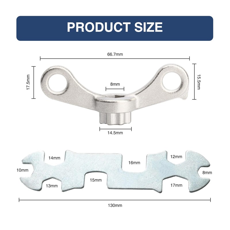 Bettinay Bike Crank Removal Tool, Multifunctional Wrench for Easy Crank