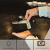BAUR Slim Wallet with Coin Compartment, Genuine Leather Credit Card