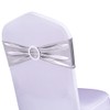 WENSINL Pack of 100 Wedding Silver Chair Sashes, Elastic Chairs