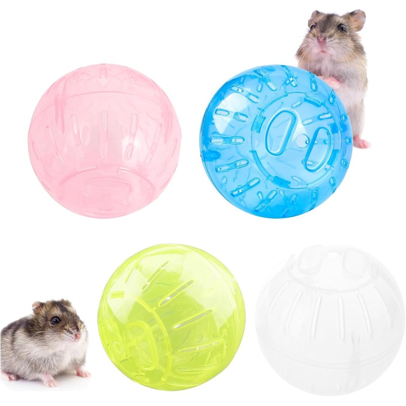 White Silent Exercise Ball Plastic Spinner Hamster Running for Sugar