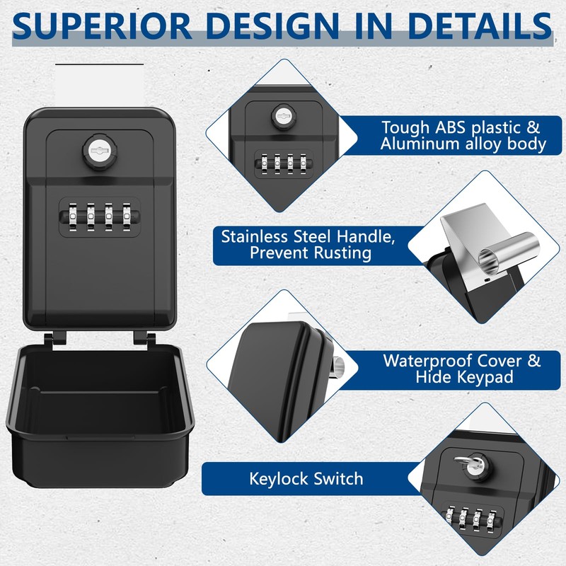Piclafe SL-591 Car Window Lock Box for Turo, Car Key