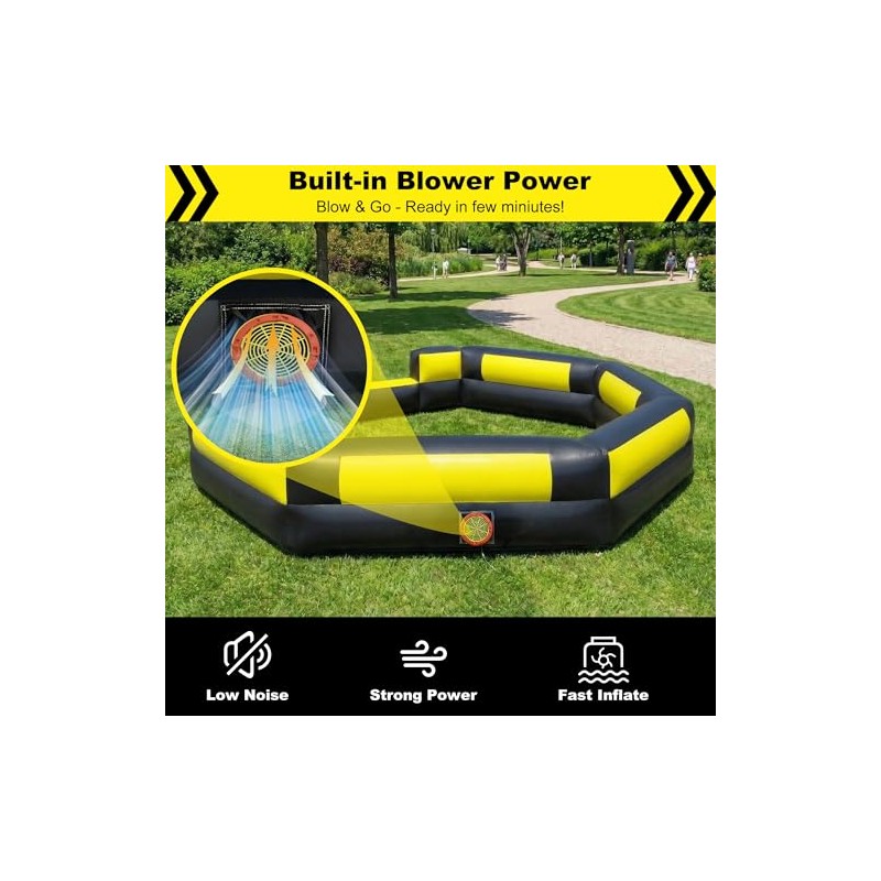 Gaga Ball Pit Inflatable 15FT with Powerful Built-in Blower,Portable Gaga