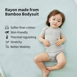 BubblePanda Rayon made from Bamboo Baby Onesie Unisex Baby Bodysuit Bamboo Baby Clothes for Newborn Girl Boy 0-3 Months Gender Neutral Baby Outfits Baby Essentials Must Have Stuff Ropa De Bebe Infant
