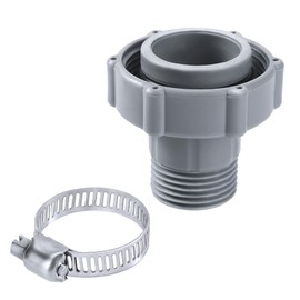 lasuroa 2pcs Swimming Pool Drain Fitting, Pool Replacement Parts Including Coupling Nuts and Clamping Rings Swimming Pool Drain Pipe Fittings Connection Compatible with Coleman