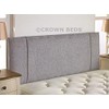 CROWNBEDSUK QUALITY PORTOBELLO CHENILLE HEADBOARD 2ft6,3ft,4ft,4ft6,5ft,6ft (4FT SMALL DOUBLE, Light
