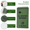 3 Stück Wasserdichtes Notizbuch, Allwetter-Notizblöcke mit Top-Spirale, Wasserdichtes Allwetter-Notizbuch, 100