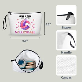 ARIOSEY Volleyball Gifts for Teen Girls,Volleyball Gifts for Team,Volleyball Makeup Bag,Volleyball Stuff,Small Cosmetic Bag,Birthday Gifts for Friends Female,Volleyball Gifts