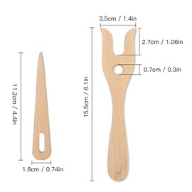 Fayelume Fork, Knitting Needles, Knitting Fork for Make Braided Fabrics Such as Drawstrings, Lacings, Buttons and Embellishments