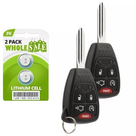 Wholesale-24-7 2 Replacement For 2011 2012 2013 2014 Chrysler 200 Keyless Entry Key Fob