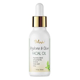 DELÚVIA Aceite Facial Hidratante Y Luminoso Deluvia, Aceite Facial Para Pieles Secas Y Sensibles, Aceite De Semilla De Uva Para La Piel, Aceites Esenc