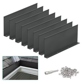 Daisypower 8 Pack Gutter Valley Splash Guards,Rainwater Roof Rain Diverter Downspout Gutter Guards for House Shingle Straight Roofs Corner,10 Inch Each