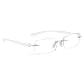 Read Optics Occhiali da Lettura Vista Senza Montatura Uomo/Donna: Graduati con Lenti AntiGraffio/AntiRiflesso/Protezione UV e Aste Claro - Non Cadranno - Leggeri e Resistenti